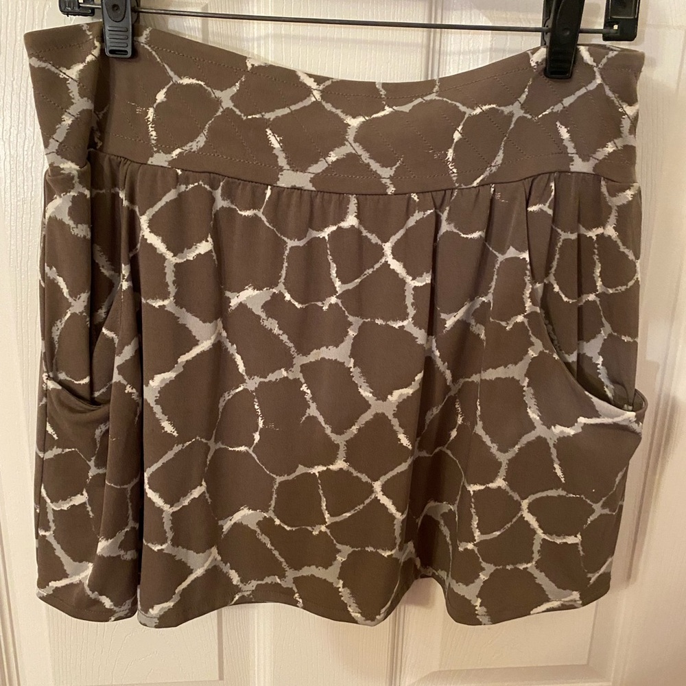 Banana Republic Tan and Cream Skirt sz medium